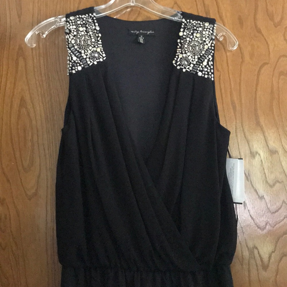 Black low-cut Romper